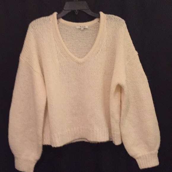 Madewell Sweaters - Madewell Bell Sleeve Wool Blend Boxy Sweater